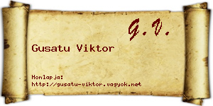 Gusatu Viktor névjegykártya
